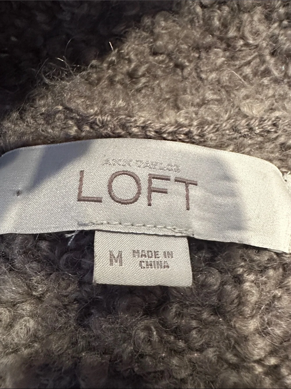 LOFT Bouclé Open Front Sleeveless Cardigan Vest in Taupe - Picture 6 of 8